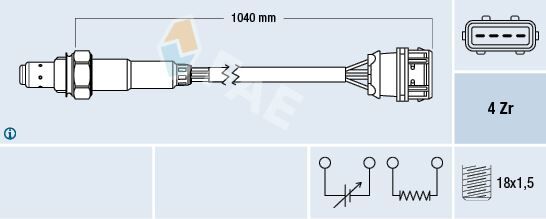 LAMBDA OKSİJEN SENSÖRÜ VOLVO S40 1.6 1.8 2.0 V40 1.6 1.8 2.0 95/99