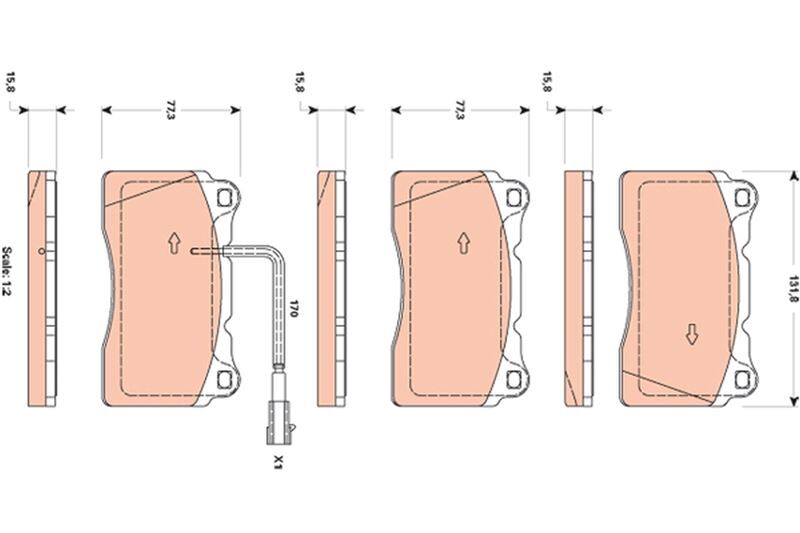 FREN BALATASI ÖN ALFA ROMEO 159 05>11 GIULIETTA 10> BRERA 06>11 SPIDER 06>11 LANCIA DELTA III 07>14 FIAT BRAVO II 07>14 1.4TBı 1.6JTD 1.8TBı