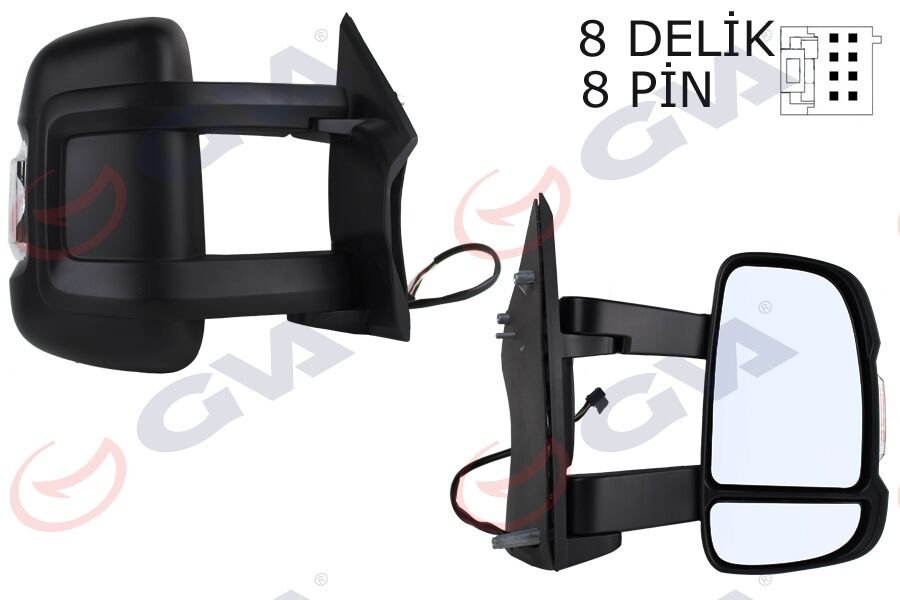 DIŞ DİKİZ AYNASI SAĞ DUCATO-BOXER-JUMPER 06> ELEKTRİKLİ ISITMALI SİNYALLİ UZUN KOL KONVEKS 8 FİŞ VM-6203NEHR